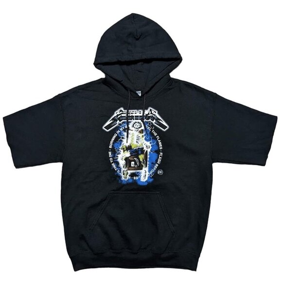 Metallica Ride The Lightning Hoodie Pouch Pocket Size S - M Sweatshirt NEW - Picture 1 of 9